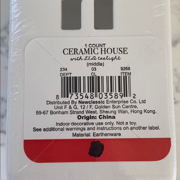 White Ceramic Tall Light Up House - Picture 13 of 15